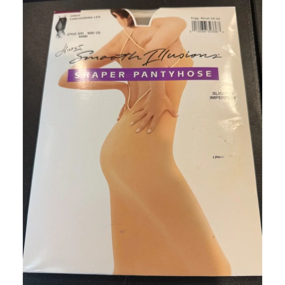 Hanes Size CD Shaper‎ Pantyhose Sand Smooth Illusions Light Contouring 635 NEW